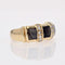 Bague 56 Bague jonc or jaune émail gris diamants 58 Facettes CV96
