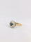 Bague 50 Bague Marguerite Or jaune Platine Diamants Saphir rond 58 Facettes J185