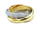 Bague CARTIER. Collection Trinity Classique, alliance 3 ors et diamants 58 Facettes