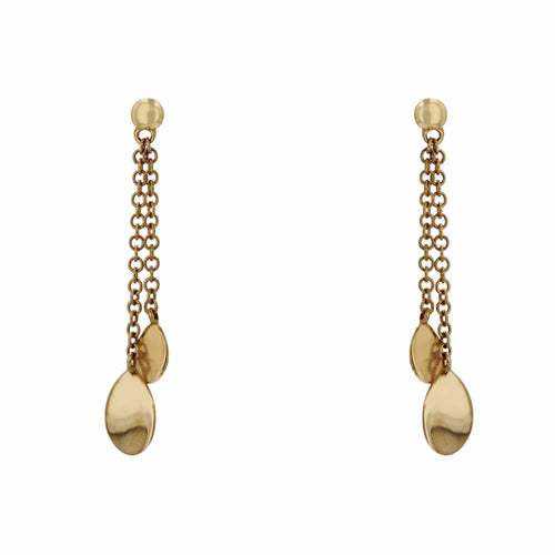 Boucles d'oreilles Boucles d'oreilles pendantes pétales d'or 58 Facettes 19-071