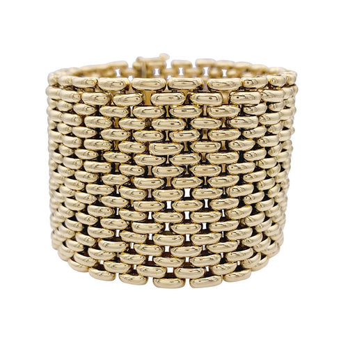Bracelet Bracelet maille "résille", or jaune. 58 Facettes 32974