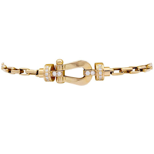 Bracelet Bracelet Fred, "Force 10", or jaune, diamants. 58 Facettes 32811