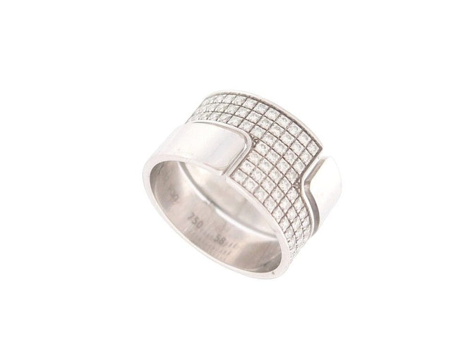 Bague 58 bague DINH VAN seventies gm 223106 t58 or blanc 18k diamants 0.75ct 58 Facettes 253305