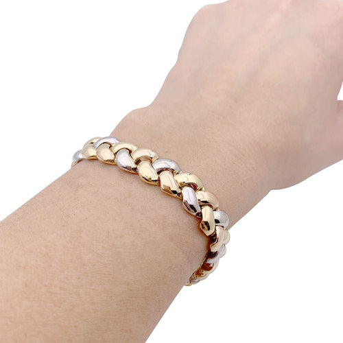 Bracelet Bracelet Poiray, "Tresse", trois tons d'or. 58 Facettes 33309