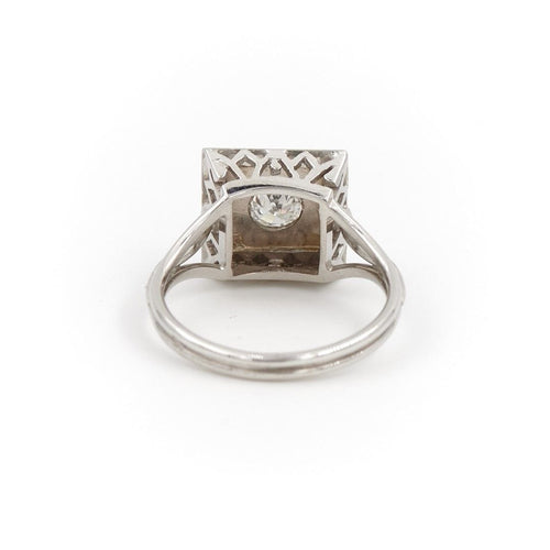 Bague 51 Bague Art déco Or blanc Diamant 58 Facettes 1783263CN