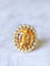 Bague Bague de cocktail ancienne citrine sur or jaune et vert 18Kt 58 Facettes