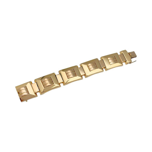 Bracelet Bracelet "Tank" or rose et jaune. 58 Facettes 31513