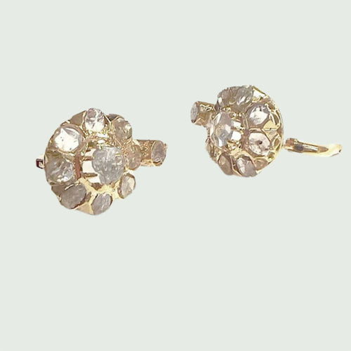 Boucles d'oreilles Pendientes principio siglo XX de oro 18 kts con diamantes 58 Facettes Q958A