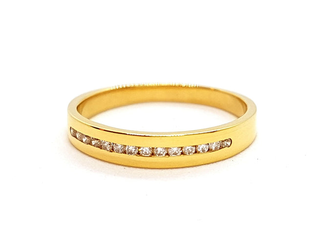 Bague 56 Bague Alliance Or jaune Diamant 58 Facettes 06349CD