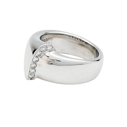 Bague 54 Bague Fred "Ruban" or blanc et diamants. 58 Facettes 30911