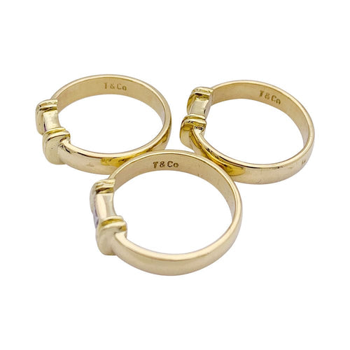 Bague 52 Bagues Tiffany & Co, or jaune, rubis et diamant. 58 Facettes 33319