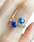 Bague 54 Bague "Toi & Moi" Or jaune Saphirs Diamants. 58 Facettes