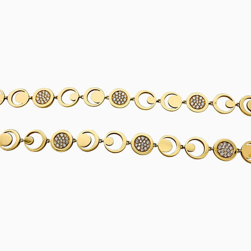 Collier Collier Fred "Moon Light" en or jaune, diamants. 58 Facettes 31689