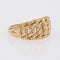 Bague 59 Bague gourmette or jaune 58 Facettes CV101