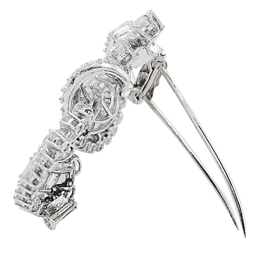 Clip Clip J.Lacloche, "Volutes", platine, or blanc, diamants. 58 Facettes 32373