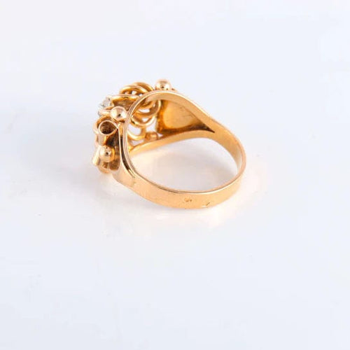 Bague Bague Rosace Pierre blanche 58 Facettes