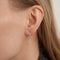 Boucles d'oreilles Djula - créoles Croix Or Blanc diamants 58 Facettes