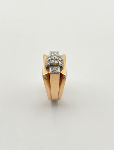 Bague Bague Tank en Or jaune & diamants 58 Facettes