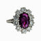 Bague 52.5 Bague marguerite Or blanc Rubis Diamants 58 Facettes 1-1550/1