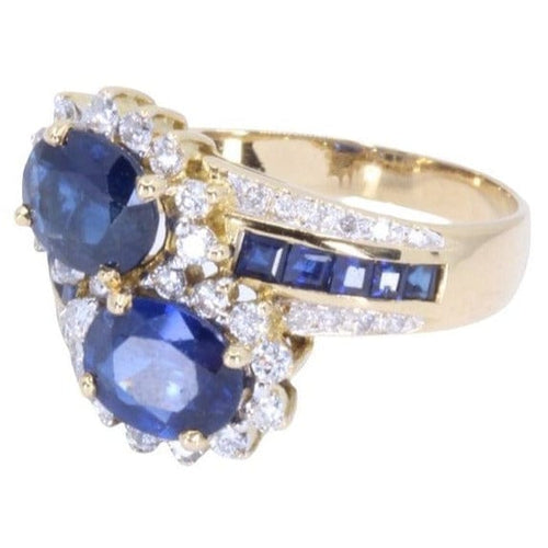 Bague 60 Bague "Toi &Moi" Or jaune Saphirs Diamants 58 Facettes 076721