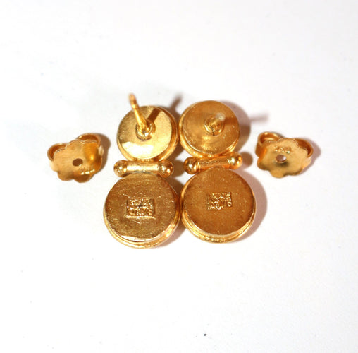 Boucles d'oreilles or Boucles d'oreilles Or Grec 22 Carats 58 Facettes 546