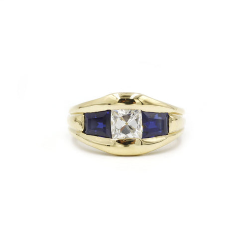 Bague Bague Or, Diamant & Saphirs 58 Facettes 220186R