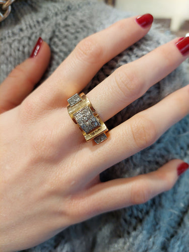 Bague 54 BAGUE TANK DIAMANTS 58 Facettes 074311