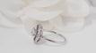 Bague Bague double entourage Art Déco platine, saphirs calibrés et diamants 58 Facettes