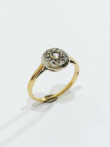 Bague 49.5 Bague Or Argent Diamants Et Perles 58 Facettes 3087/1