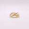 Bague Bague vintage motif croisé en or jaune 18 carats et Diamants 58 Facettes