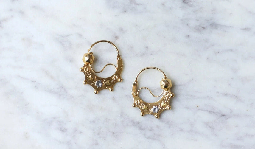 Boucles d'oreilles Boucles d'oreilles créoles Savoyarde Or jaune 58 Facettes