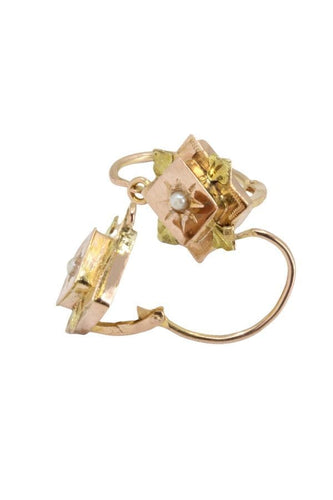Boucles d'oreilles DORMEUSES ANCIENNES 2 ORS 58 Facettes 042161
