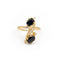 Bague 57.5 Bague Toi & Moi Or jaune Saphir 58 Facettes 2004427CN