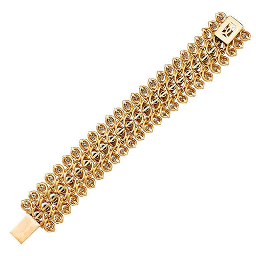 Bracelet Bracelet vintage en or rose, platine et diamants. 58 Facettes 31649