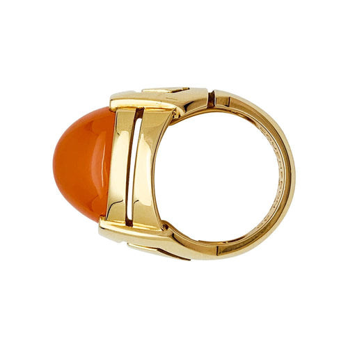 Bague 49 Bague Boucheron or jaune et cornaline. 58 Facettes 30794