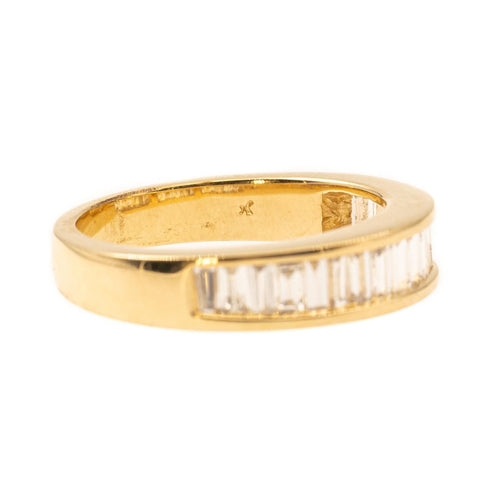 Bague 56 Bague Demi alliance Or jaune Diamant 58 Facettes 2201524CN