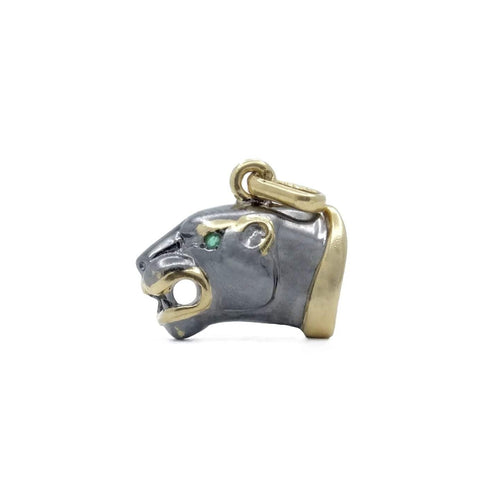 Pendentif Pendentif panthère noire Or jaune Emeraude 58 Facettes REF2214B