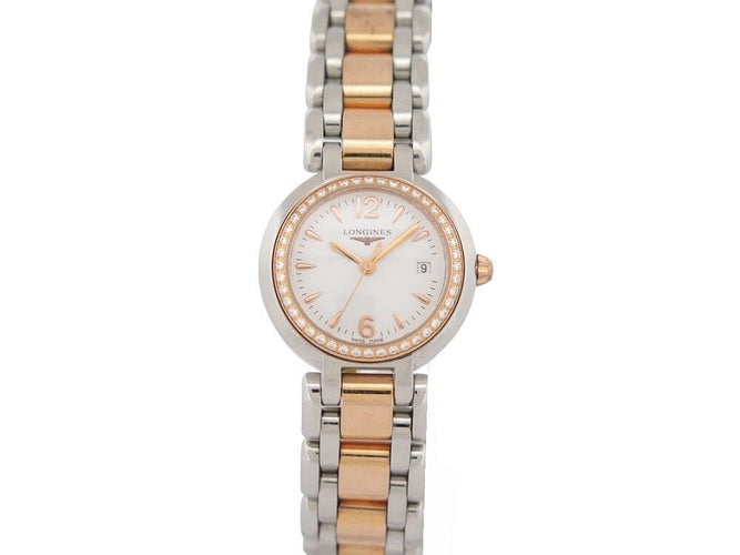 Montre montre LONGINES prima luna 26 mm quartz acier et or diamants 58 Facettes 257756