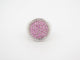 Bague 53 bague PREMIERS JOYAUX bouton or blanc 18k t53 sertie spinelles rose 58 Facettes 249103
