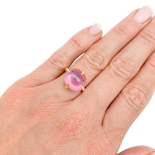 Bague 50 Bague Pomellato "Veleno" or rose et améthyste. 58 Facettes 31401