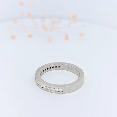 Bague Demi-alliance Celinni en platine et diamants 58 Facettes 20261