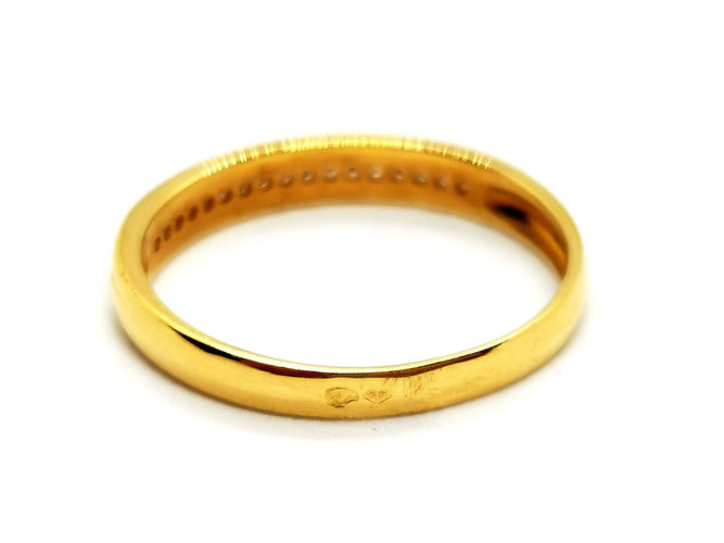 Bague 56 Bague Demie alliance Or jaune Diamant 58 Facettes 1178343CD