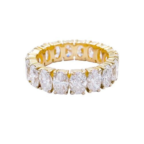 Bague 56 Alliance tour complet or jaune, diamants. 58 Facettes 32326