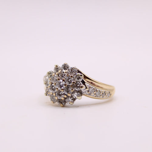 Bague Bague Fleur de Fiamants Or jaune 58 Facettes