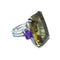 Bague Antonini. Bague or blanc quartz, améthystes et diamants 58 Facettes