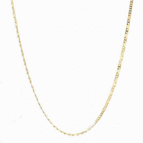 Collier Chaîne or jaune maille marine plate 58 Facettes CVCH10