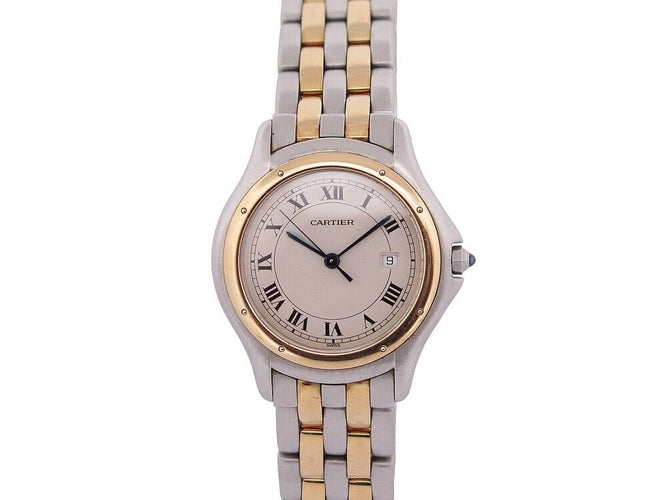 Montre montre CARTIER cougar 187904 33 mm quartz or et acier classique 58 Facettes 252697