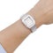 Montre Montre Cartier, "Santos Galbée", acier. 58 Facettes 32677