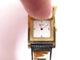 Montre montre HERMES medor 23 mm quartz en plaque or et cuir noir en 58 Facettes 243860