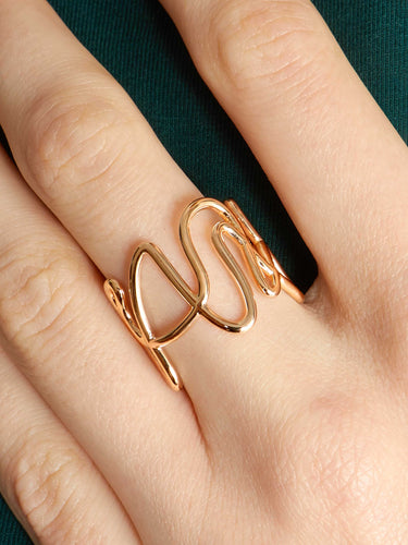 Bague 55 Repossi - Bague "White Noise" en or rose 58 Facettes